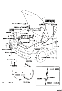5341050050-HINGE ASSY, HOOD, RH