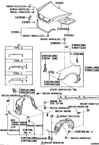5386748010-SEAL, FRONT FENDER TO COWL SIDE, LH