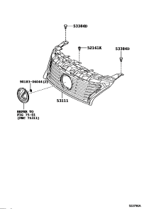 5311133440-GRILLE, RADIATOR