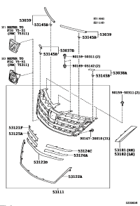 5303758020-Seal sub-assy, radiator, rh