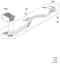 LR010962-TRANSMISSION OIL COOLER TUBE ASSEMBLY