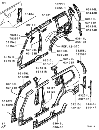 5301B974-PANEL,QTR,OTR RH