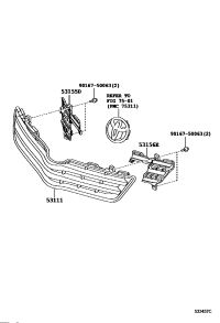 531110F050-GRILLE RADIATOR