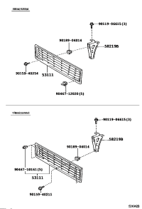 5310136060E1-GRILLE, RADIATOR
