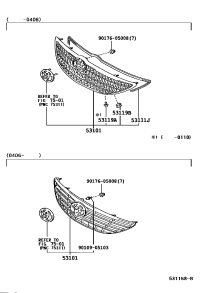 5311933080-CUSHION, RADIATOR GRILLE TO FRONT VALANCE PANEL