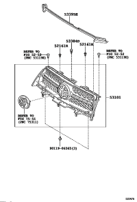 531010R090-GRILLE SUB-ASSY