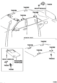 743100N022A2-VISOR ASSY, RH