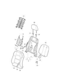 L4G0881920-Guide, with headrest knob, adjustable
