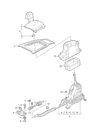 L2GD713123AFKI-Trim assy-shift lever