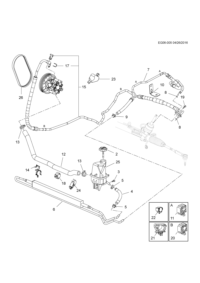 13288058-Clip, power steering liquid tank hose