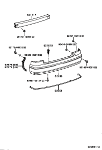 5217133030-REINFORCEMENT, REAR BUMPER, NO.1