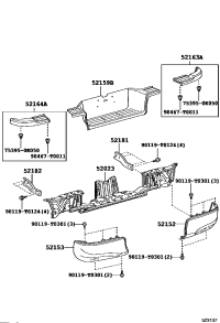 521510K050-STAY, REAR BUMPER SIDE, RH