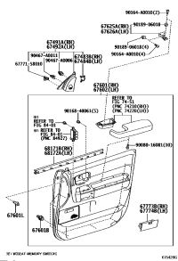 681710C030-WEATHERSTRIP, FRONT DOOR GLASS, INNER RH