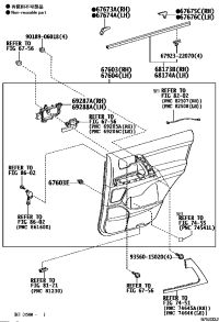 6767560010-GARNISH, REAR DOOR FRAME, RH