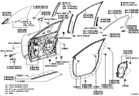 681020R190-GLASS SUB-ASSY, FRONT DOOR, LH