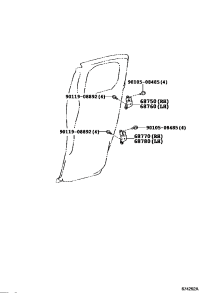 6875052021-HINGE ASSY, REAR DOOR, UPPER RH