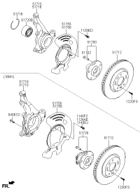51716A4001-KNUCKLE-FRONT AXLE,RH