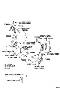 732100D122A0-BELT ASSY, FRONT SEAT OUTER, RH