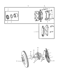 5137670AA-(^)ADAPTER DISC BRAKE CALIPER