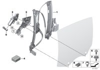 51357311597-WINDOW LIFTER W/OMOTOR RRLH X5