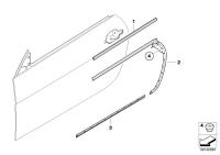 51337008573-Seal, front door inner guide, rh/lh