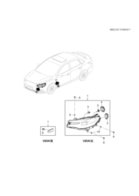 26676809-Headlamp (incl 2-5, 9, 10)