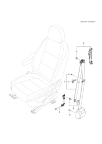 42353703-Retractor, front seat belt (incl. 2,5)