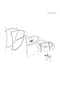 13281830-Glass, rear door window, rear