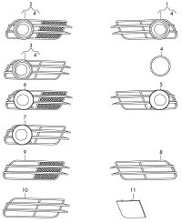 4G0807681F-GRILLE ASSY-REAR COOLER,OUTLET