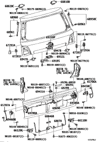 6895069075-STAY ASSY, BACK DOOR, RH