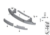 51117185487-REINFORCEMENT-FR BUMPER/X3-06