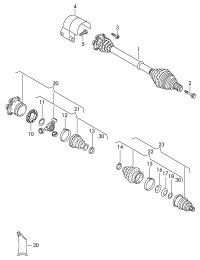1K0407271NT-Swing shaft with cv joint