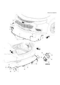 23345006-Harness, forward warning sensor