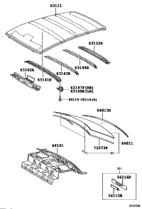 755730D050-MOULDING, BACK WINDO
