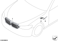 51138080592-SHADOW-LINE RADIATOR GRILLE WITHOUT A CAMERA