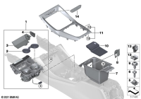 51165A192C1-Console, cup carrier box, center