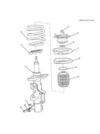 23247468-Strut, fr susp (incl 11-14)