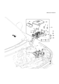 23246682-Block, engine harness (incl. 5,7, 8,12,16-19,23, 27,28)