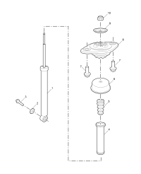 10415580-Damper, rear suspension