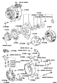 2706058430-ALTERNATOR, 12V 80A 4PK, TOYOTA