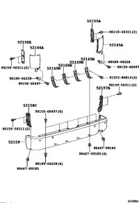 5215526150-BRACKET, REAR BUMPER SIDE, RH
