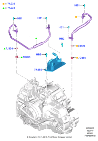 CV6P7A030AF-TRANSMISSION OIL COOLER TUBE ASSEMBLY