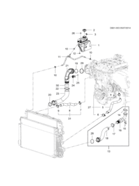 22948113-Radiator reserve tank (incl 3,13) (AC-DELCO #22948113)