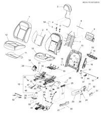 22868898-Lid, front seat adjuster cover (ink black) (ink black)