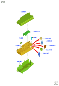 JD8T14A067DA-Box Assy Fuse