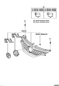 531010P060-GRILLE, RADIATOR