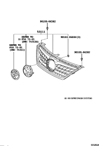 531010P030-GRILLE, RADIATOR
