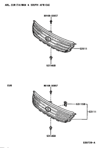 5311153020-GRILLE, RADIATOR