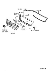 5311150050-GRILLE, RADIATOR