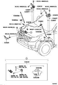 5351060320-LOCK ASSY, HOOD